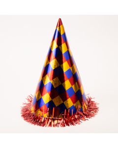 Sombrero Cónico Cartón Estampado Formas 25cm Surtido