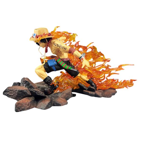 Figura de Portgas D. Ace con Llamas de Fuego