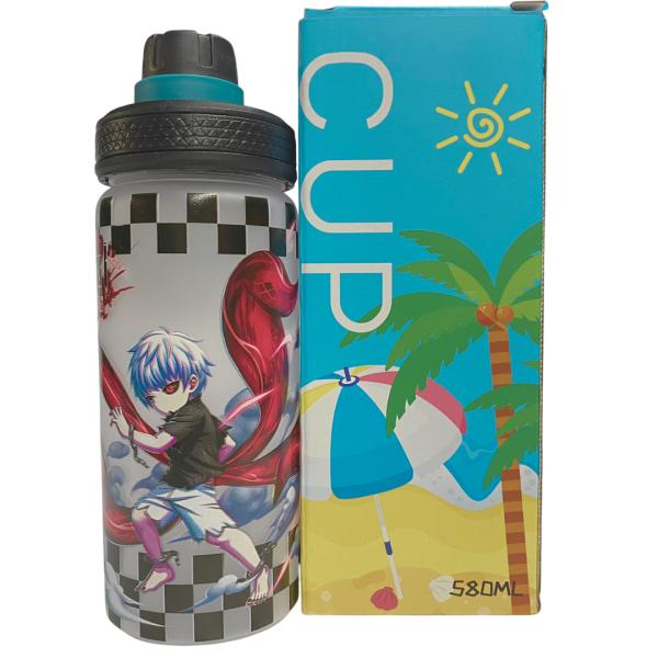 Botella Plastica De Ken Kaneki - Tokyo Ghoul Transparente Transparente