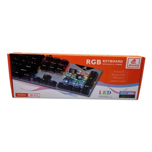 Teclado Mecanico Jk-919 Jeqang Negro Con Gris