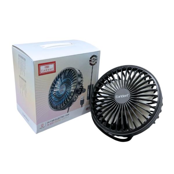 Abanico Ventilador Blanco Para Carro F10 Earldom Negro