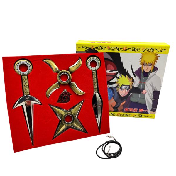 Set Kunai, Shuriken, Y Collar - Naruto