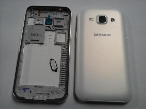 Tapa Samsung Galaxy J1 J100 Blanca Con Marco