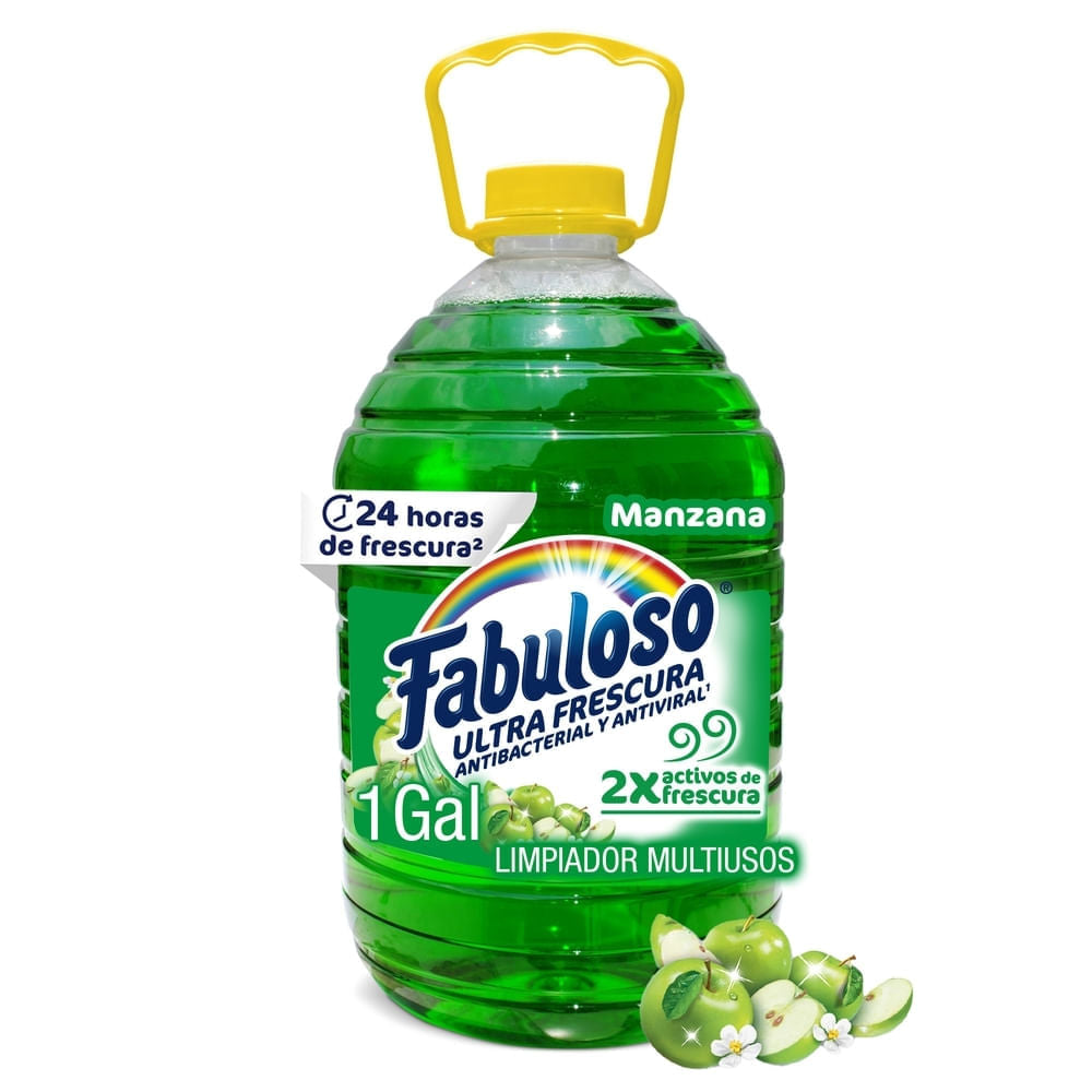 Desinfectante Fabuloso Multiusos Frescura Activa Antibacterial Manzana - 1 Gal