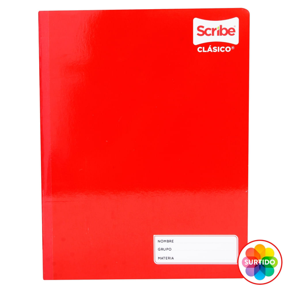Cuaderno Cosido Scribe, Clásico Surtido -100 Hojas