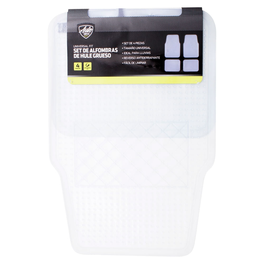 Alfombra Auto Drive Para Auto PVC Transparente - 4 Pzas