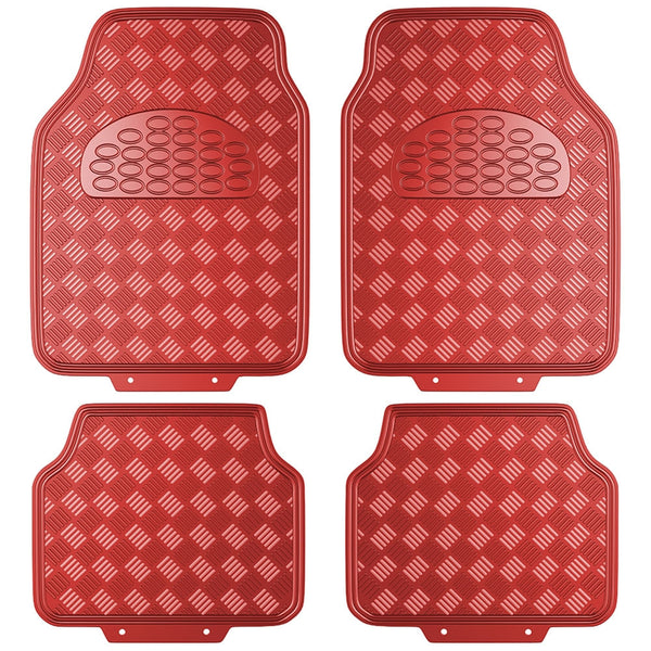 Alfombra Auto Drive De Aluminio Rojo