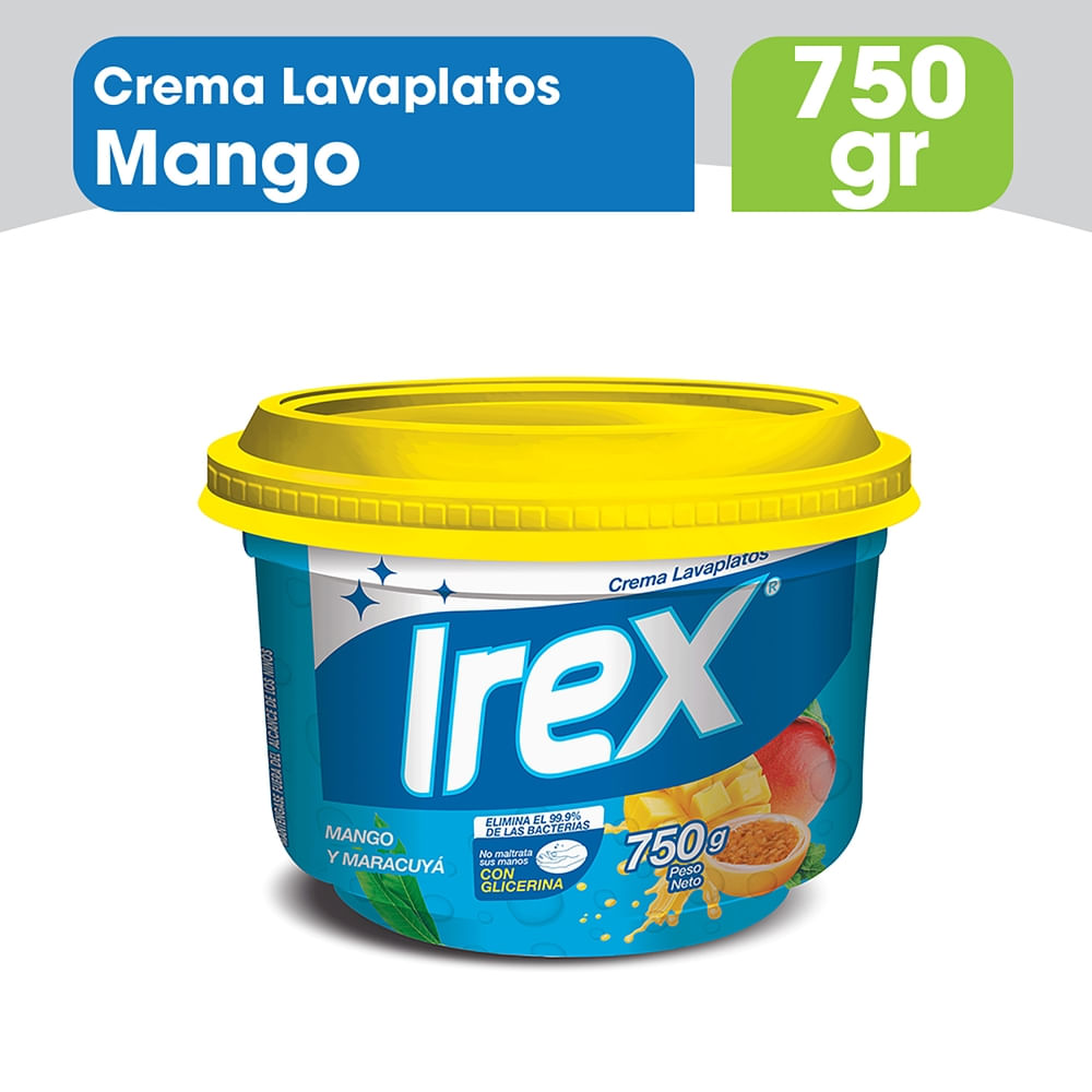 Lavaplatos Irex Crema Mango Maracuyá - 750 G