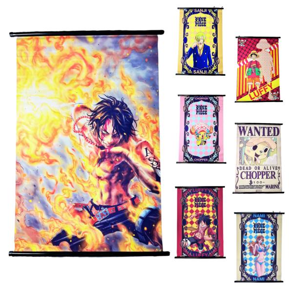 Poster De Tela Grande De One Piece - Por Unidad Varios Estilos A Elegir Ace