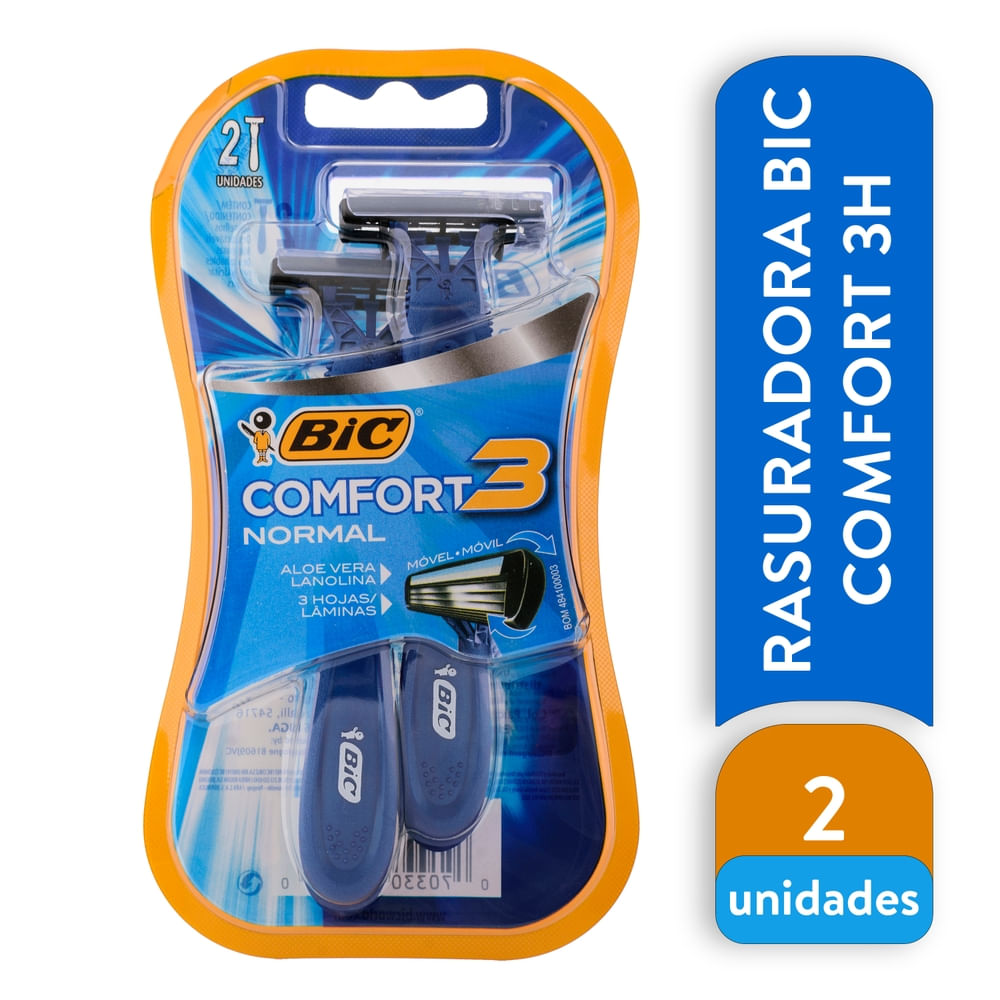 Rasuradora Bic Comfort 3 Hojas Normal - 2 Unidades