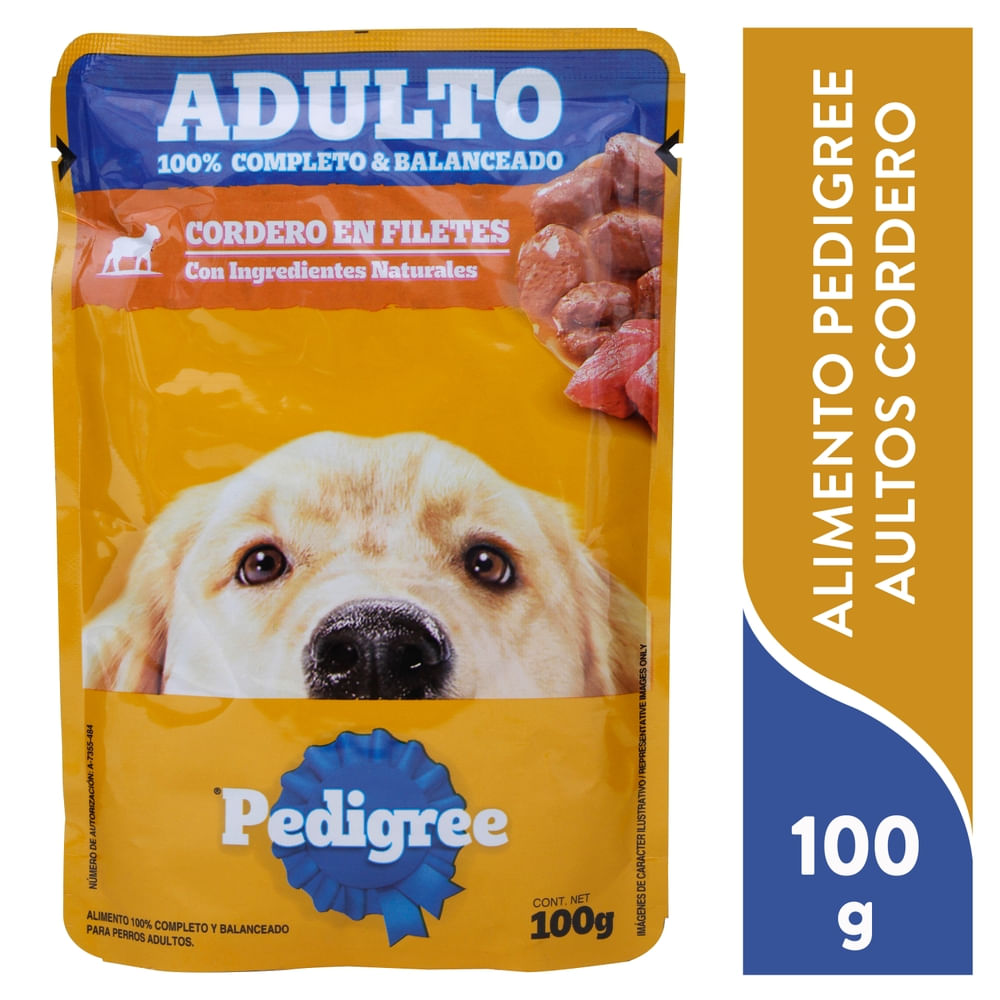 Alimento Húmedo Pedigree Para Perro Adulto Sabor Cordero - 100 G