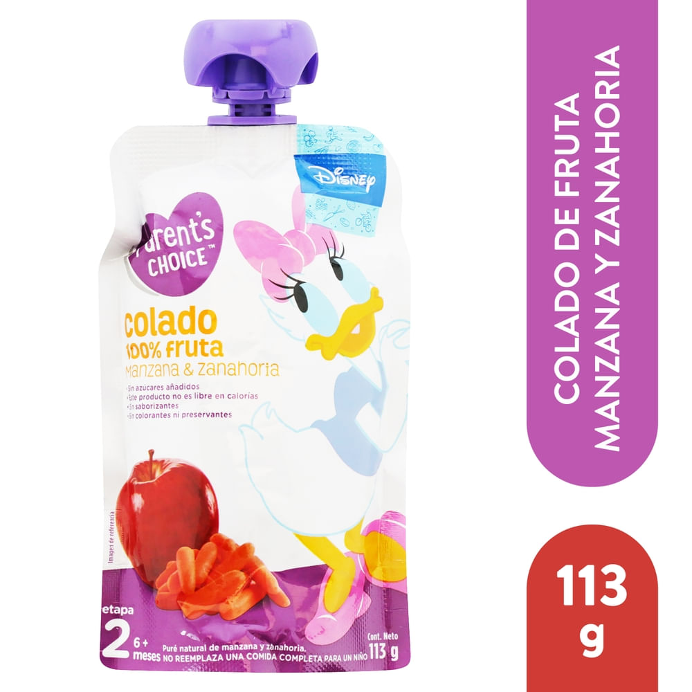 Colado Para Bebé Parents Choice Disney Manzana Zanahoria - 113 G