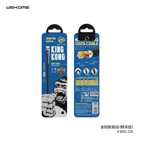 Cable Usb Lightning Wdc-128I Kingkong Wekome Plateado