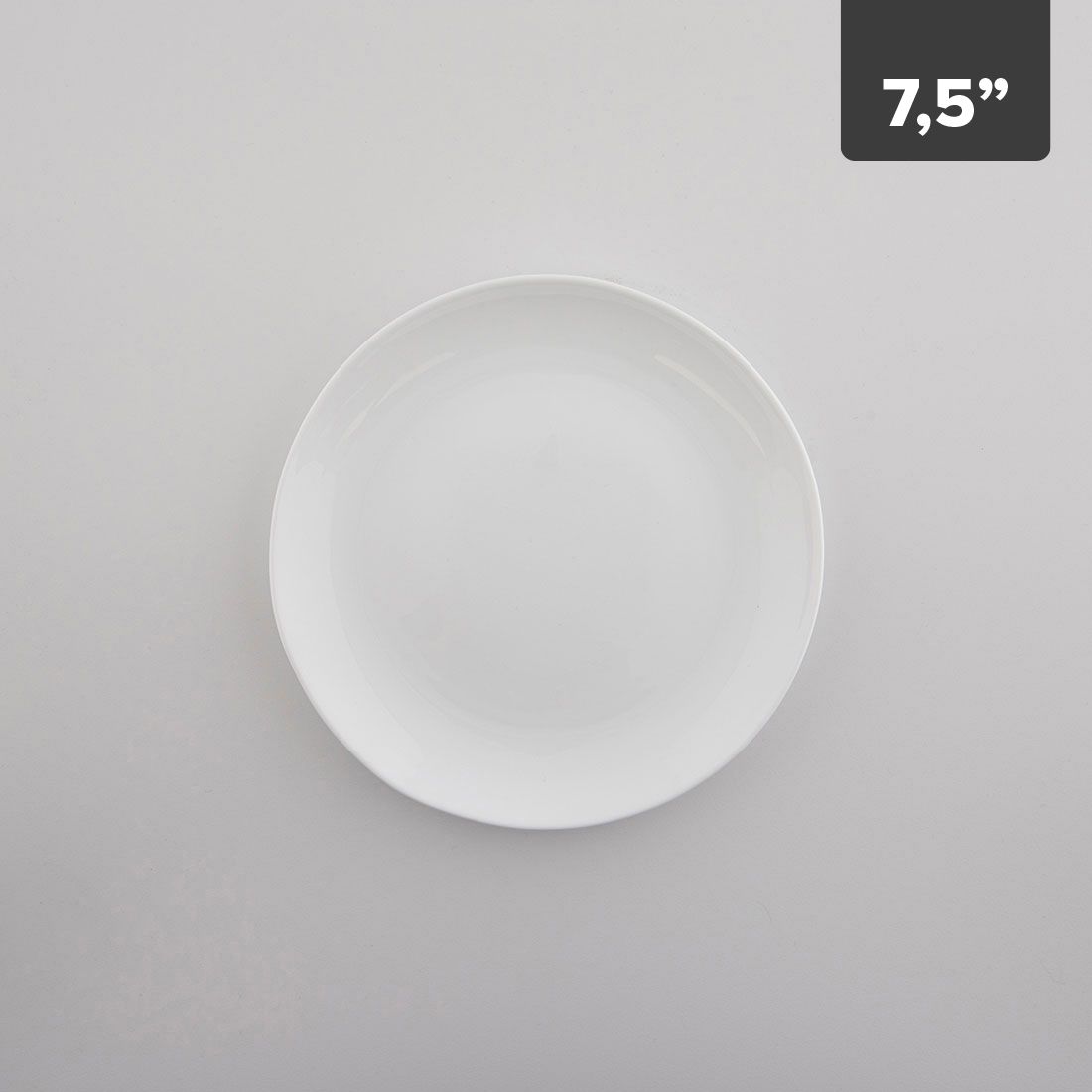 Plato Pequeño Redondo Temperado 7.5in