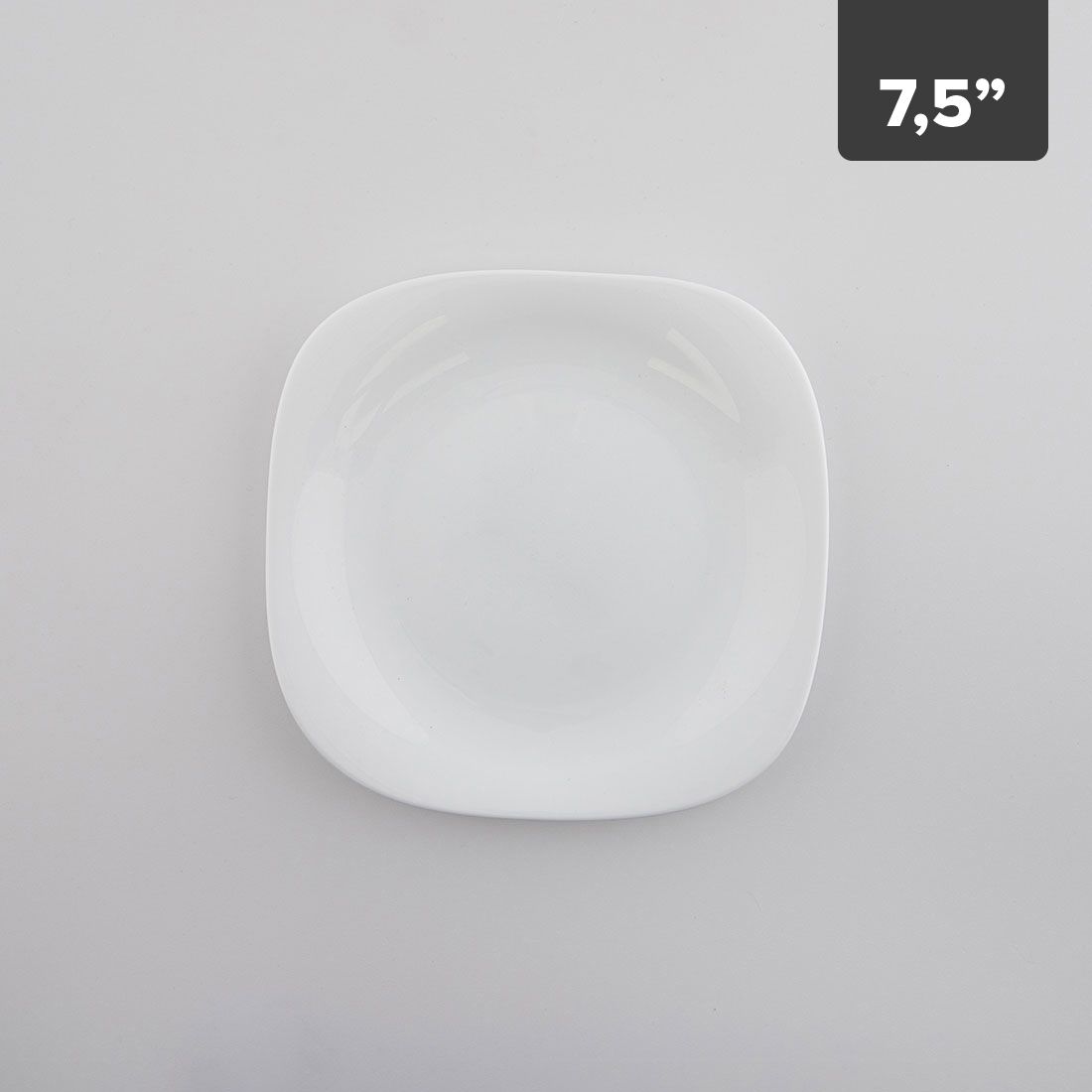 Plato Pequeño Cuadrado Temperado 7.5in