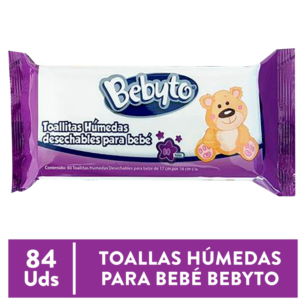 Toallitas Húmedas Bebyto Desechables Para Bebé - 84 Unidades