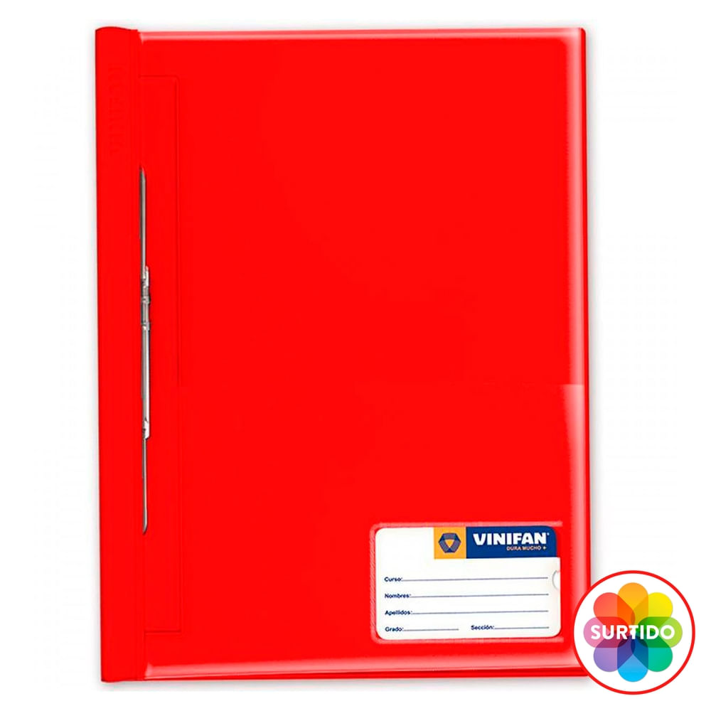 Folder Vinifan Carta Transparente Color Surtido