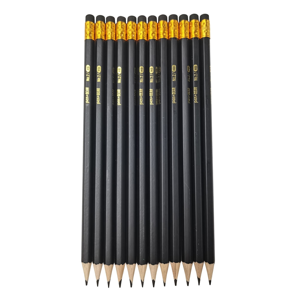 Lápices Pen Gear De Grafito -12 Uds