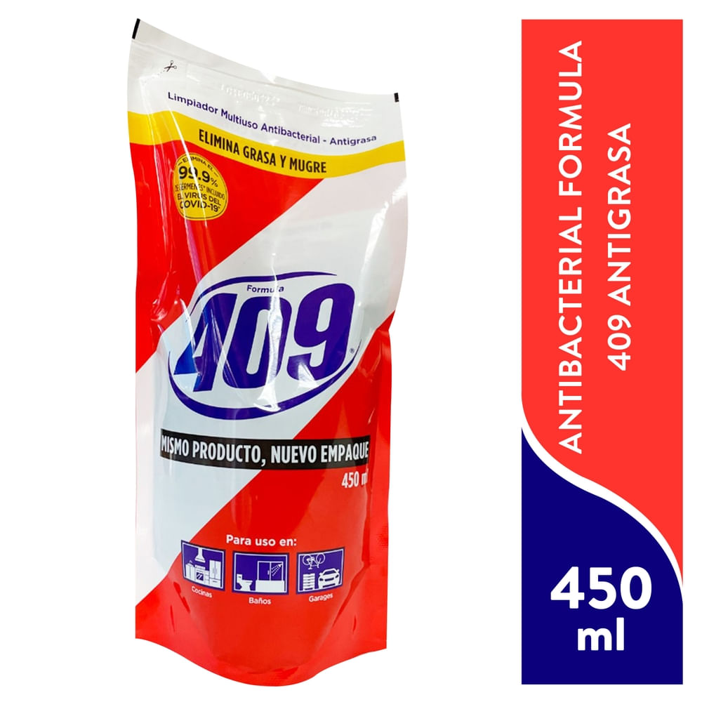 Limpiador Formula 409, Antibacterial Y Antigrasa - 450 Ml