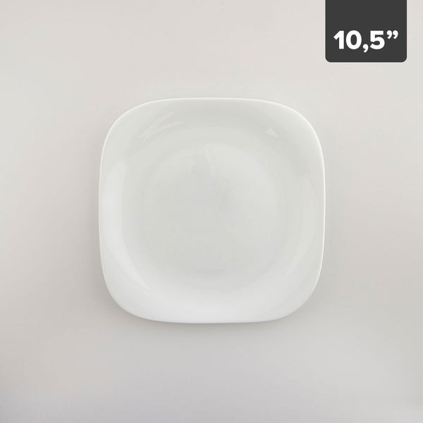Plato Grande Cuadrado Temperado 10.5in