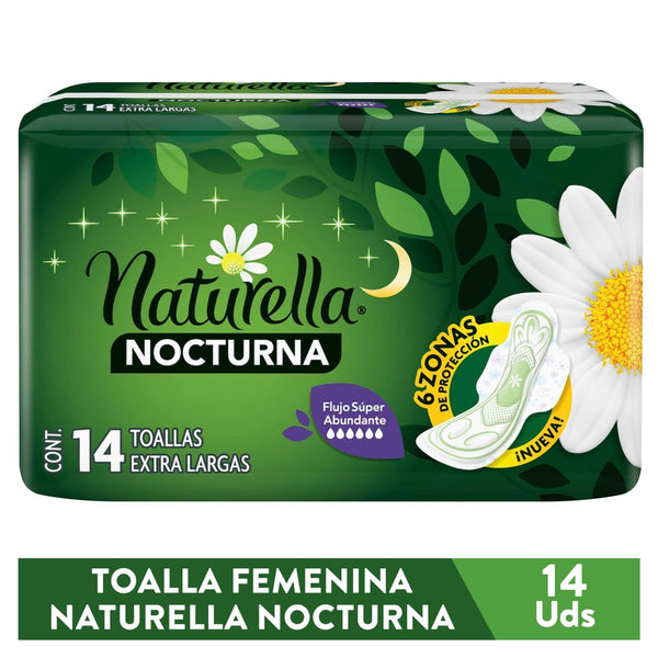 Toallas Femeninas Naturella Nocturna -14 Uds