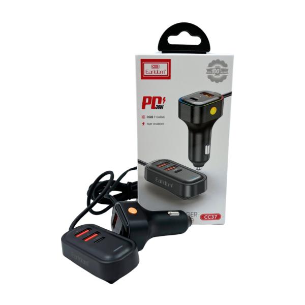 Cargador Cubo Carro Es-Cc37 Earldom