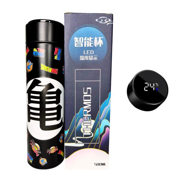 🔥 Botella Térmica Dragon Ball – 500 ml con Sensor de Temperatura LED