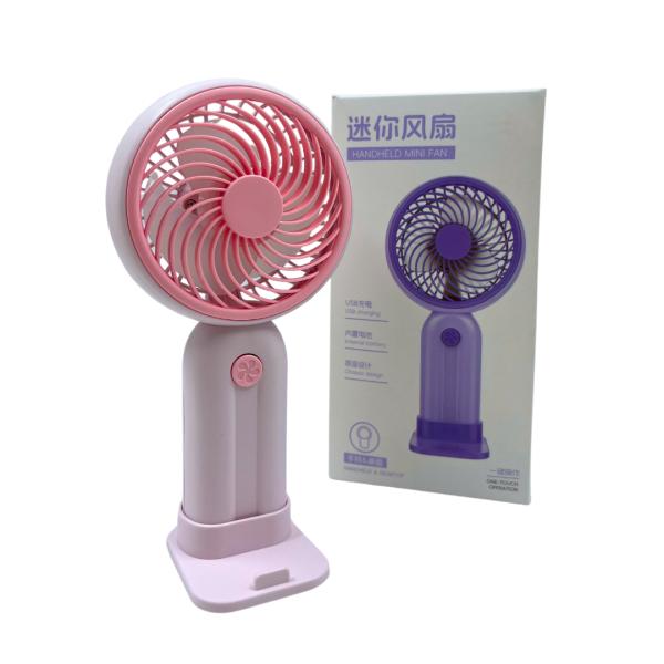 Abanico Ventilador Mano Ld8303 Rosado