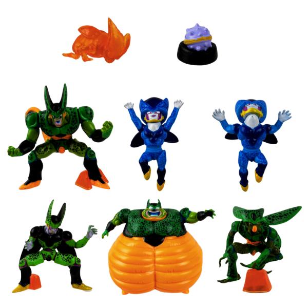 🎁 Set de Figuras de Cell – Dragon Ball Z, 8 Piezas con Efectos de Ki