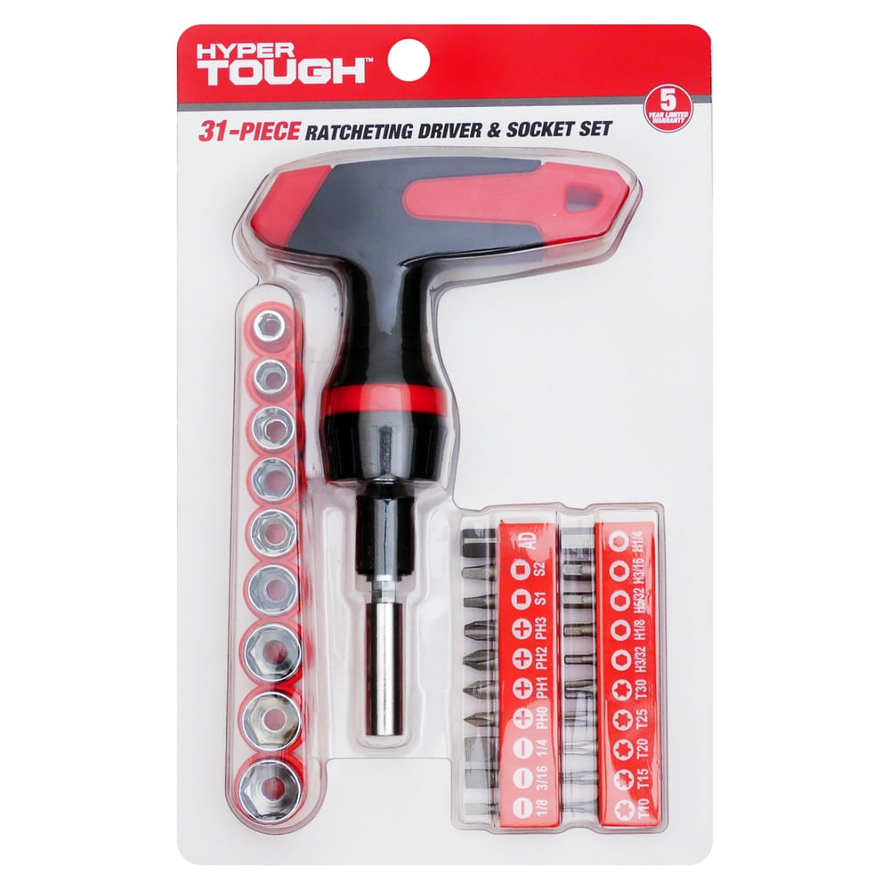 Set De Desarmadores Hyper Tough Piezas Intercambiable - 31 Pzas