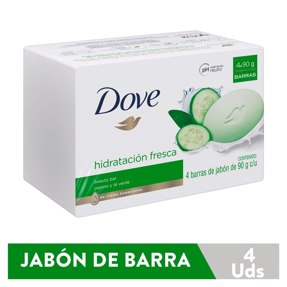 Jabón Dove De Hidratacion Fresca 4 Pack - 360 G