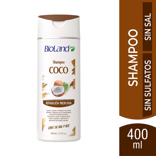 Shampoo Bioland Coco Reparación Profunda - 400 Ml
