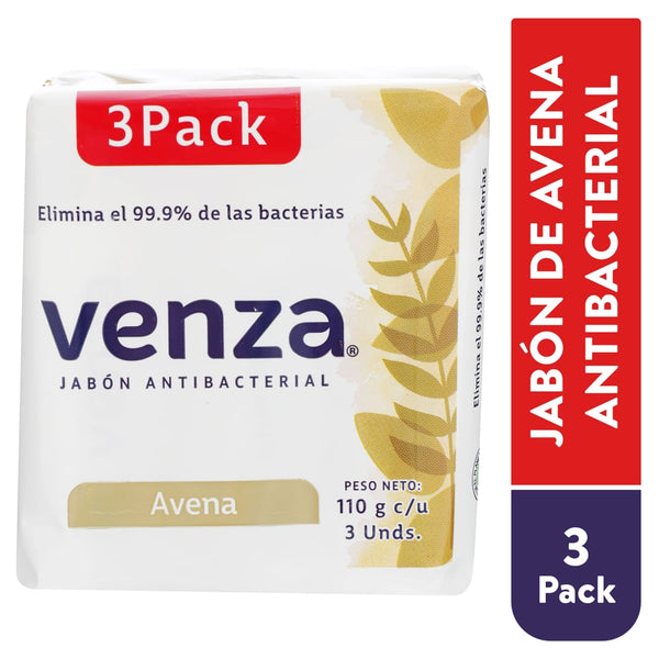 Jabón De Tocador Venza Avena 3 Pack - 330 G