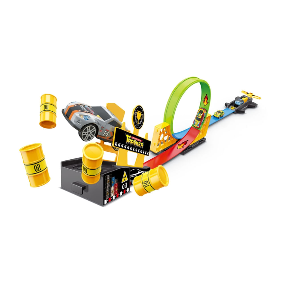 Pista Adventure Force Con Carrito De Metal