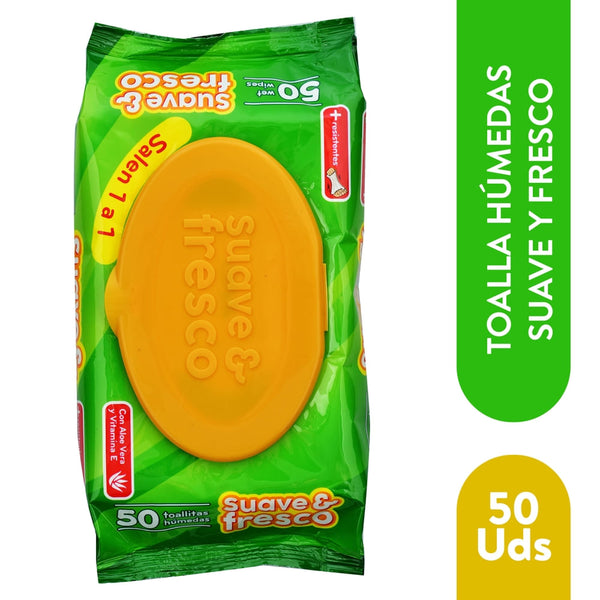 Toalla Regular Suave Fresco - 50 Unidades