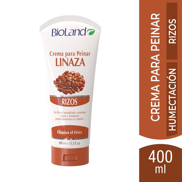 Crema Para Peinar Bioland Linaza Rizos - 400 Ml