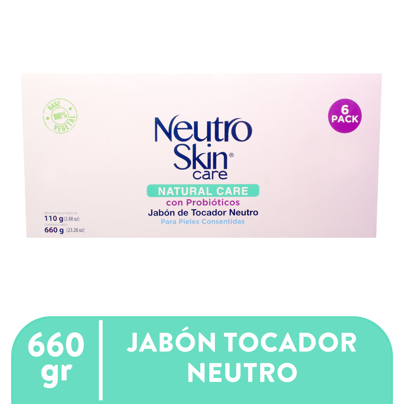 Jabón De Tocador Neutro Neutroskin Care 6 Pack - 660 G