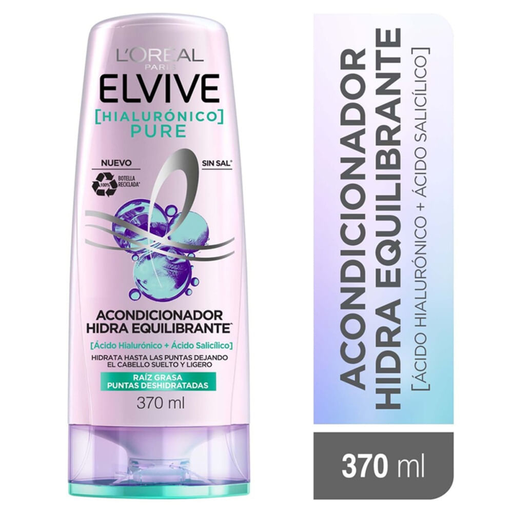 Acondicionador L'oréal Paris Elvive Hialurónico Pure - 370 Ml