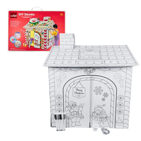 Casa Navideña De Carton Para Niños