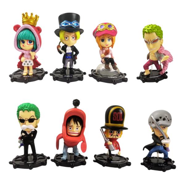 Mini Figuras One Piece – Set de 8 Personajes (8-10cm)