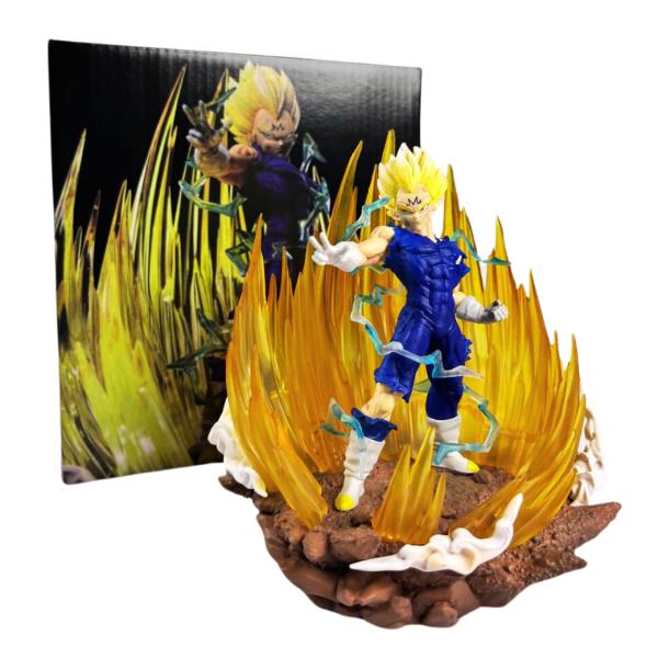 ⚡ Figura de Vegeta Super Saiyajin – Dragon Ball, 16 cm con Aura de Ki