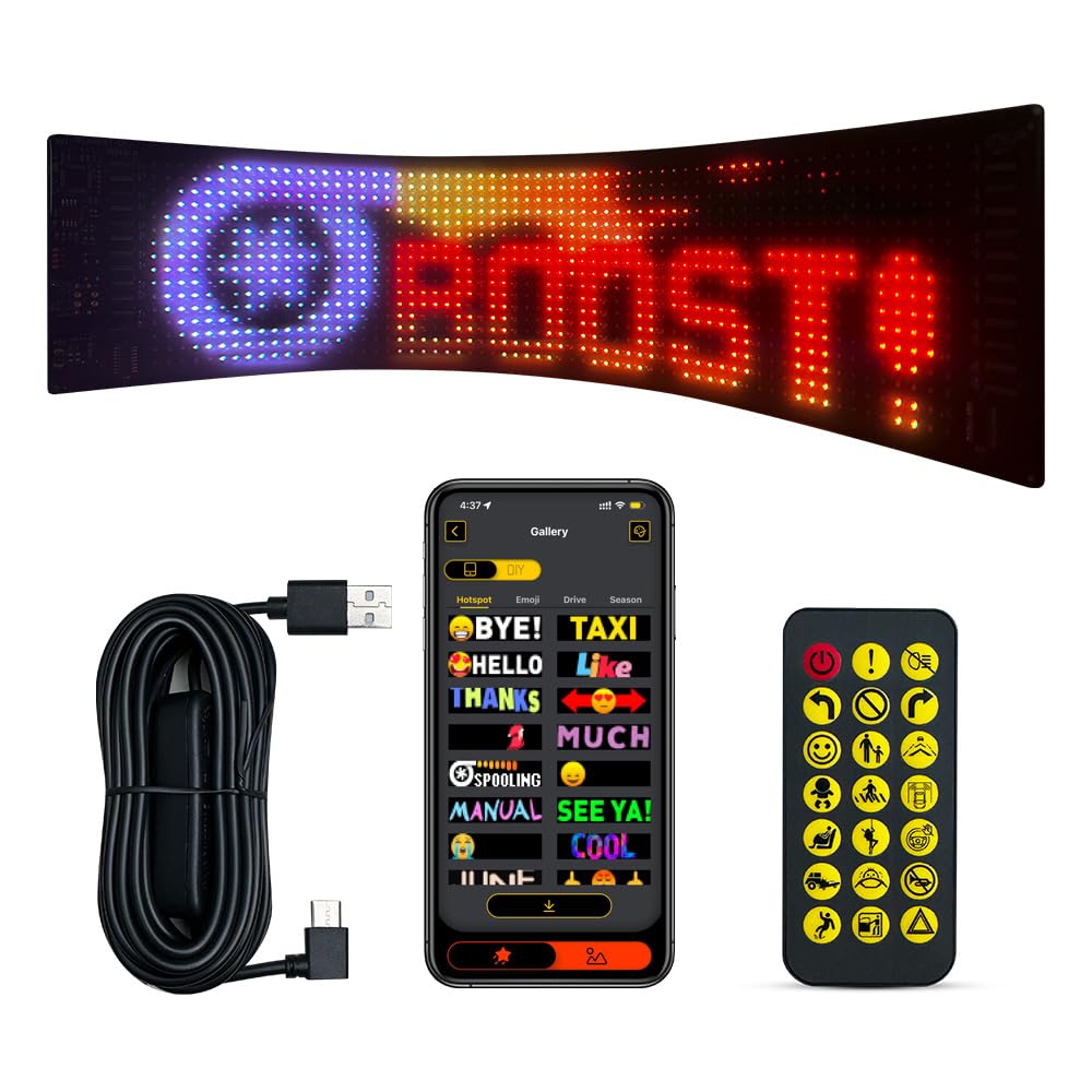 Panel LED Matrix Flexible Programable para Auto (RGB, App)