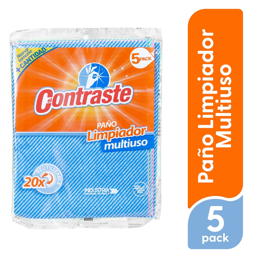 Paño El Contraste Limpiador Multiusos - 5 Pack
