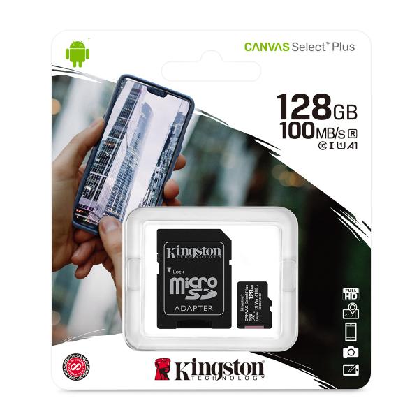 Memoria SD 128GB Kingston Blister Blanco