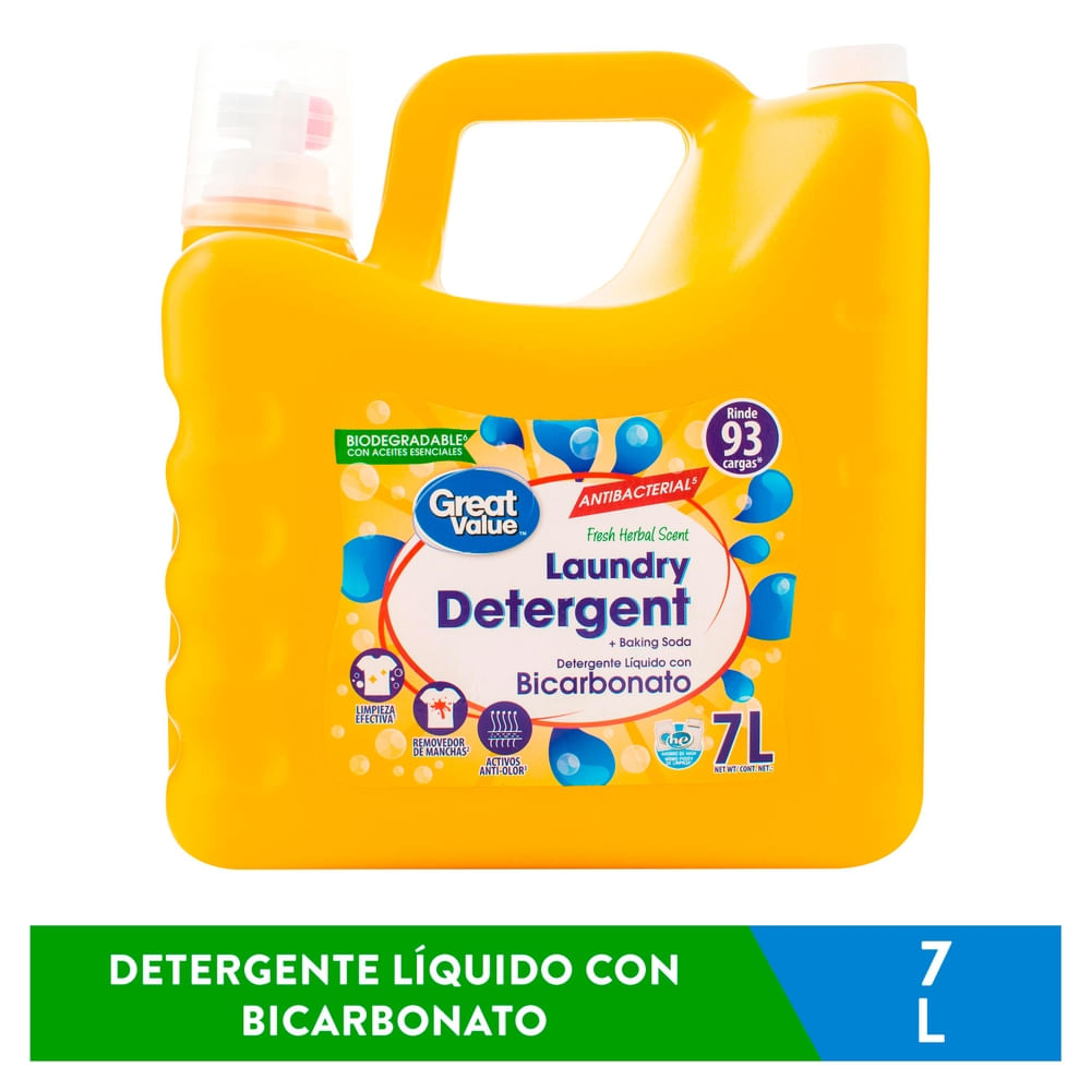 Detergent Líquido Great Value Bicarbonato - 7 L