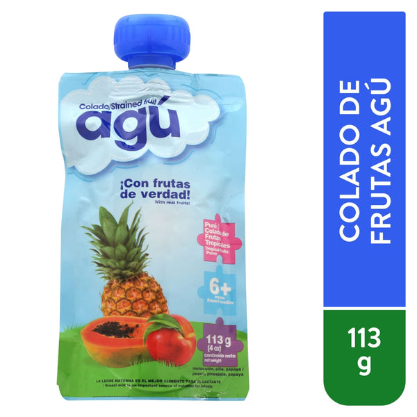 Colado Para Bebé Agu Sabor A Frutas Doypack - 113 G