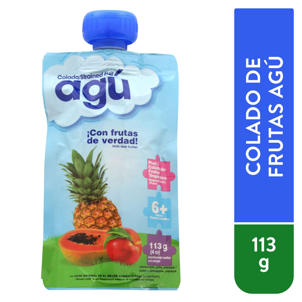Colado Para Bebé Agu Sabor A Frutas Doypack - 113 G