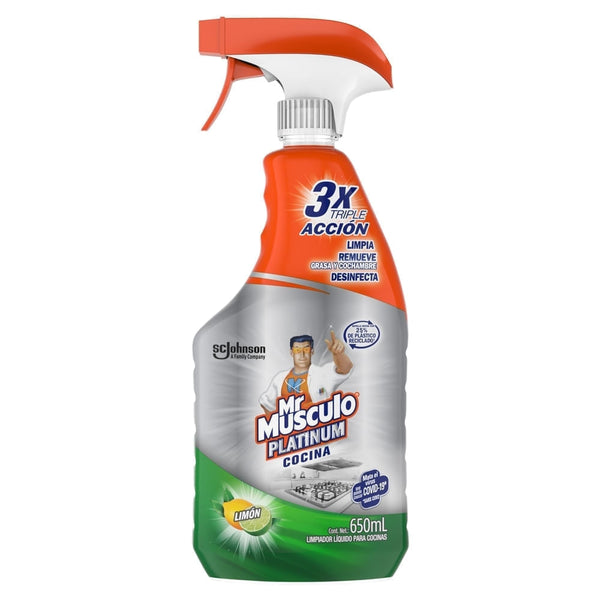 Limpiador Líquido Para Cocinas Mr. Músculo Platinum Botella - 650 Ml
