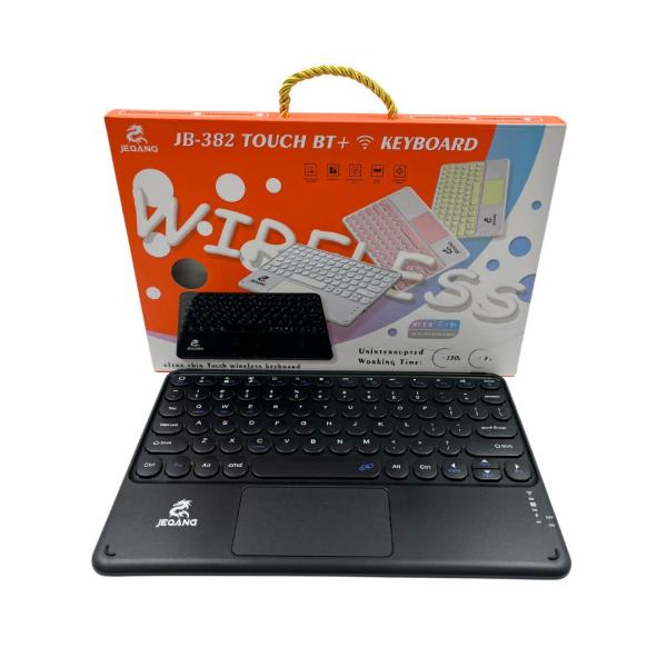 Teclado Jeqang Jb-382 Bluetooth + Touch + Backlight Negro