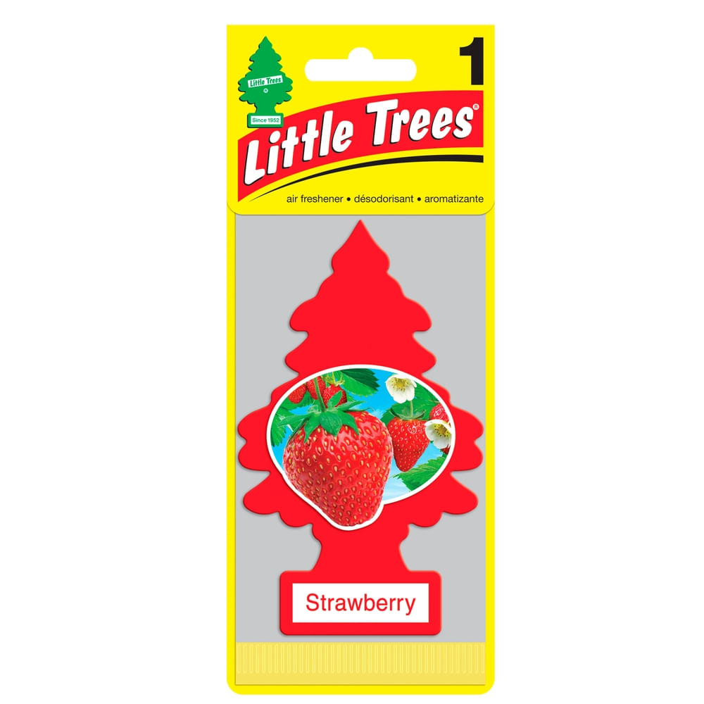 Aromatizante Para Autos Little Trees Aroma A Fresa